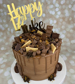 loaded chocolate birthday cake