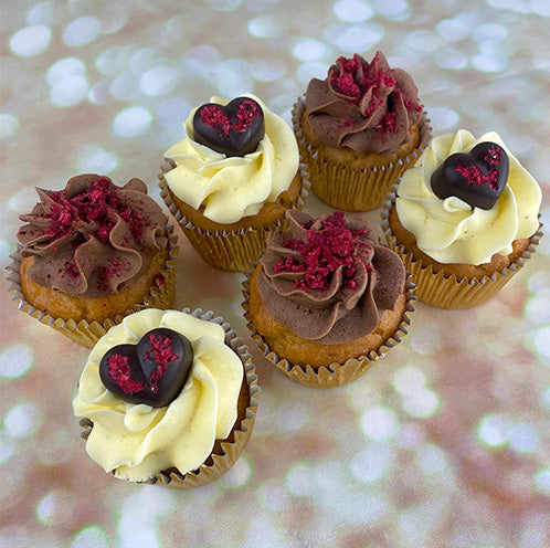 Free-From: Chocolate Raspberry Hearts Cupcakes
