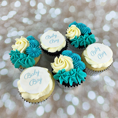 Free-From: Baby Boy - Baby Shower Cupcakes (Personalised)