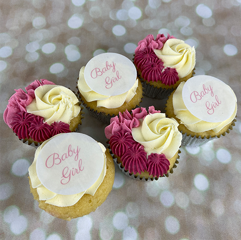 Free-From: Baby Girl - Baby Shower Cupcakes (Personalised)