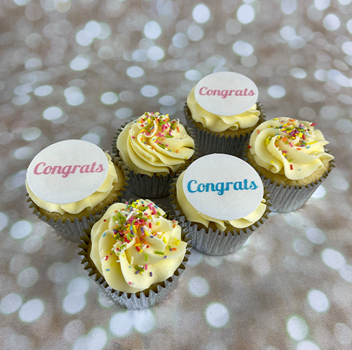 Gluten-Free Congrats Cupcakes (Personalised)