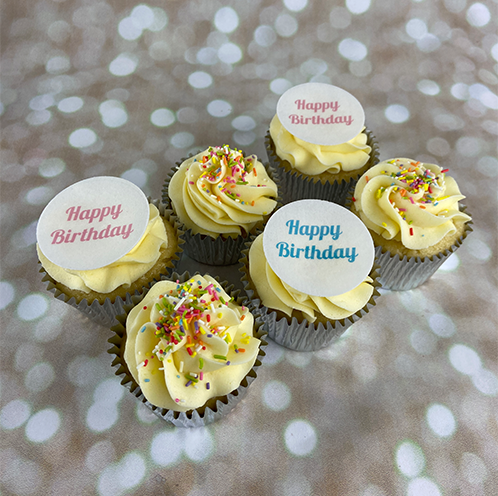 Vegan Happy Birthday Cupcakes (Personalised)